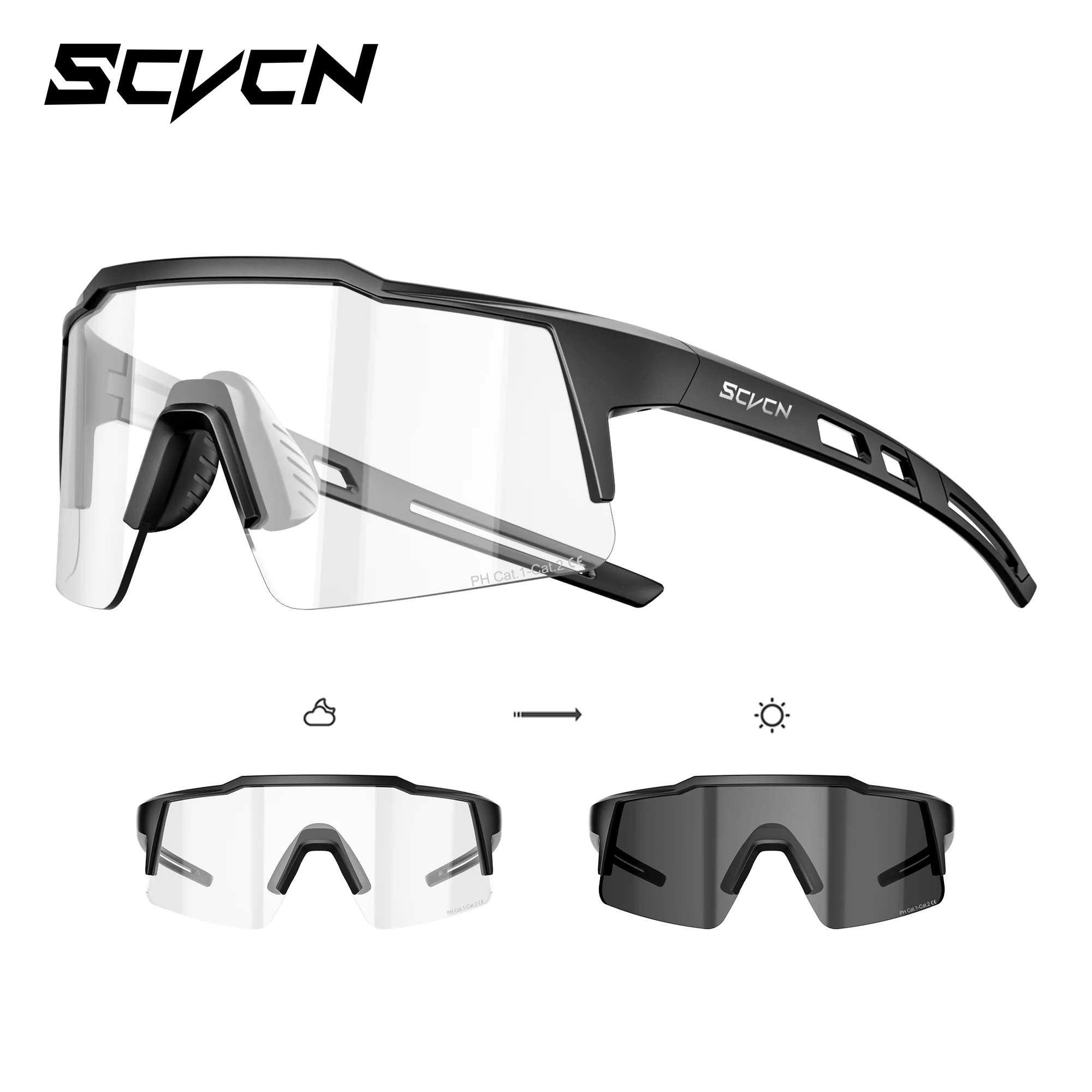 SCVCN 2026 Nuevas Gafas de Ciclismo Fotocromáticas, Gafas de Senderismo, Conducción, Pesca para Mujeres y Hombres, Gafas de Viaje, Golf, MTB, Bicicleta