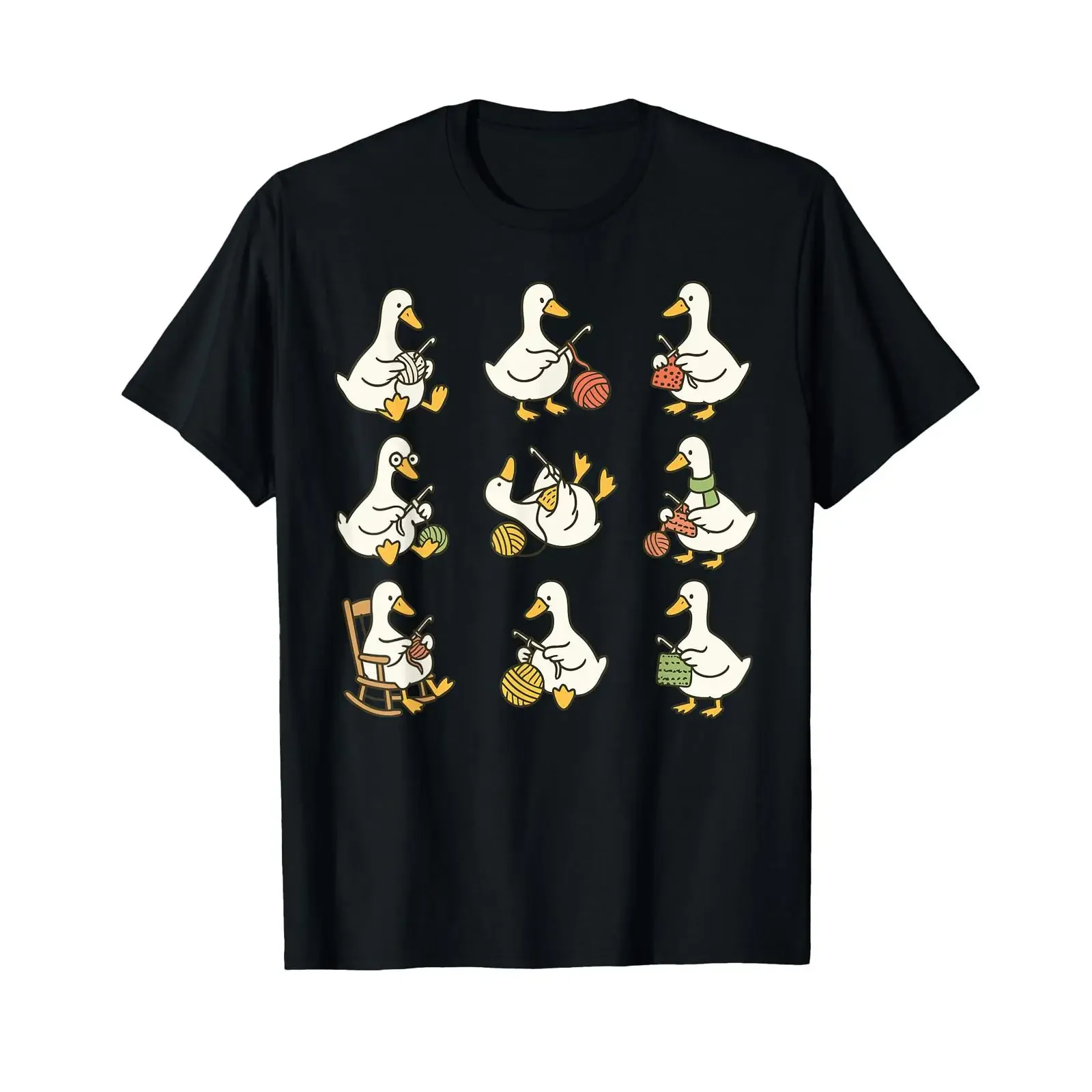 Cute Goose Crocheting Yarn Crocheter Knitter Crochet Lover T Shirt vintage Washed streetwear Stretched fashion Stylish