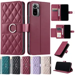 Wallet Card Slots Case For Coque Xiaomi Poco M5s Case Funda for Xiomi POCO M5S Xiaomi PocoM5S M3 Pro Rhombus Leather Phone Cover