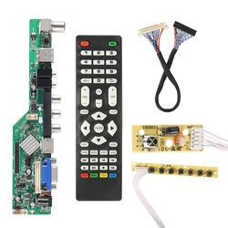 3663 lcd tv controlador driver placa universal novo sinal digital DVB-C DVB-T2 dvb-t atualizar 3463a russo usb jogar lua63a82