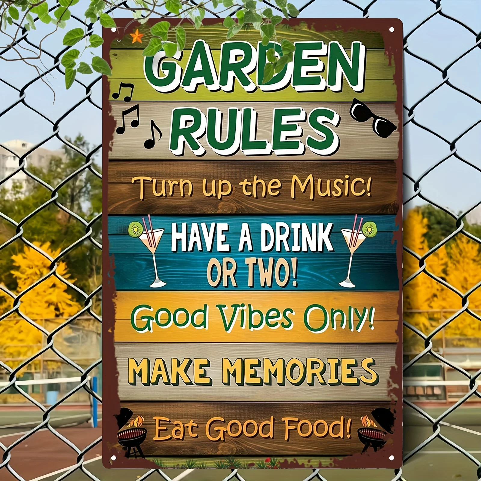 Retro Metal  Aluminum Sign Plaque  Creative Garden , Fun Yard Decorations 