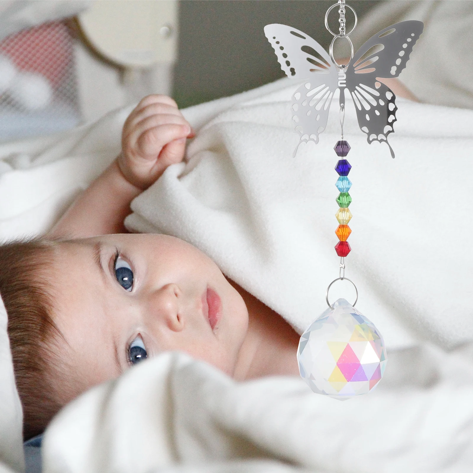 

2pcs Rainbow Maker Hanging Ornament Crystal Window Decor Indoor Hanging Pendant For Home Crystal Decorations Sun Catcher Prisms