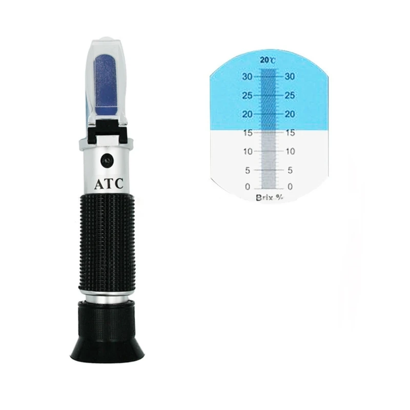 Instrument Measurement Brix Refractometer Portable Handheld-Sugar Content Concentration Meter for Honey-Fruit Juice Soup