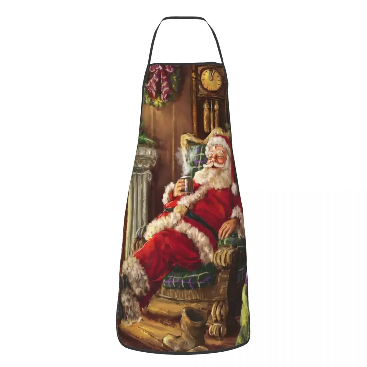 

Christmas Art Apron Cuisine Cooking Baking Gardening Nordic Merry Christmas New Year Bib Kitchen Waterproof Pinafore Adult
