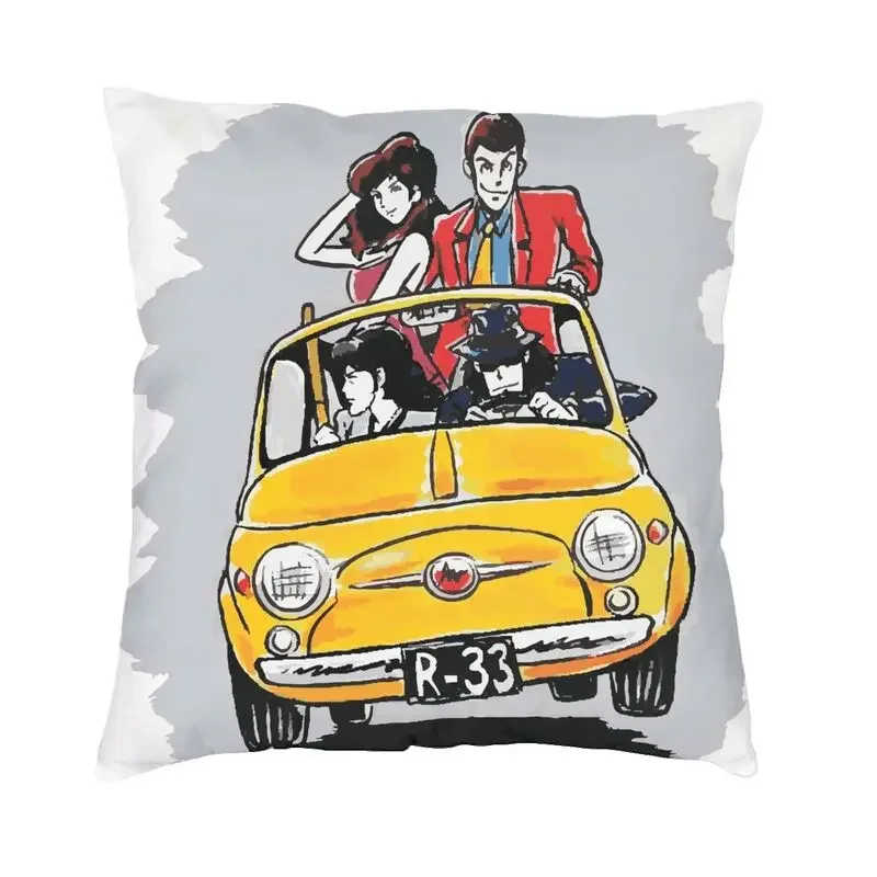 Arsene Lupin The Third Jigen Goemon Modern Pillow Cover Living Room Decoration Fujiko Mine Inspector Zenigata Sofa Cushion Cover