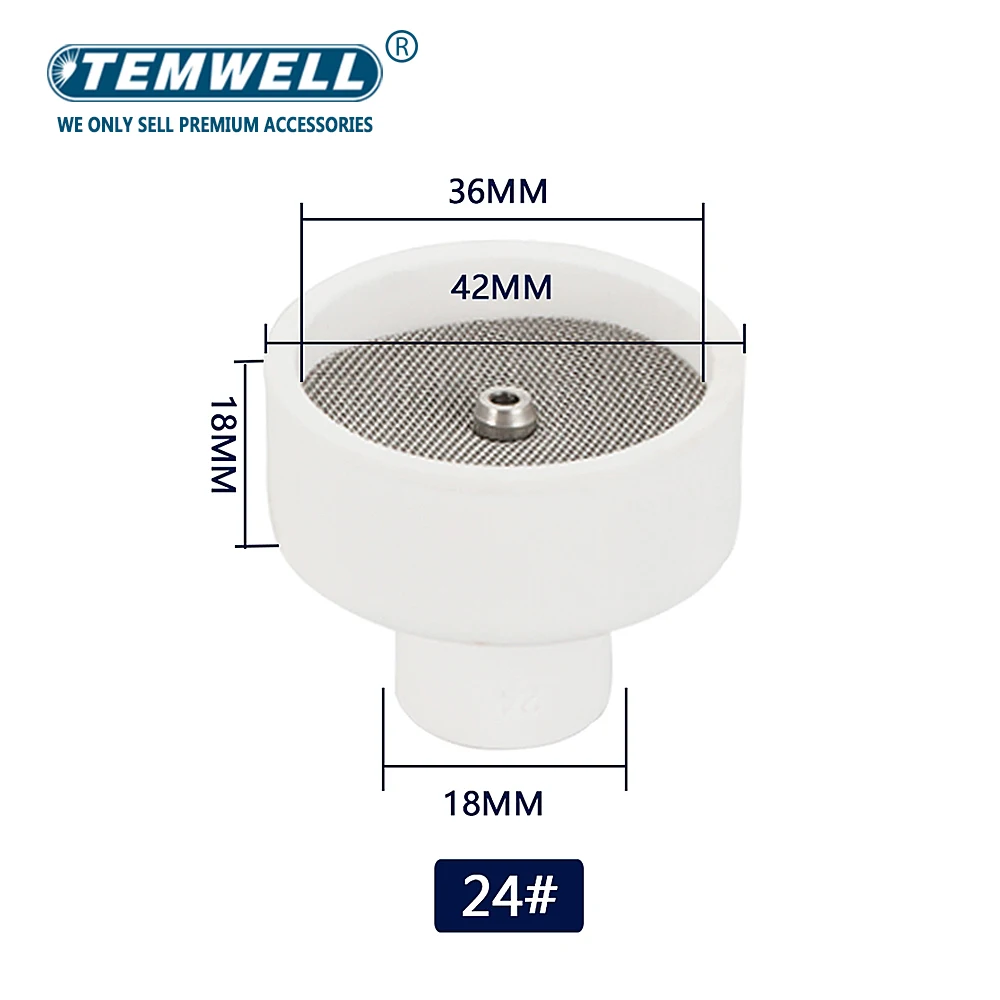 Imagem -04 - Copo Cerâmico da Alumina do Bocal Tig Soldagem Tocha Cerâmica Tig Welding Cup 10 12 14 16 24 Wp9 Wp20 Wp17 Wp18 Wp26