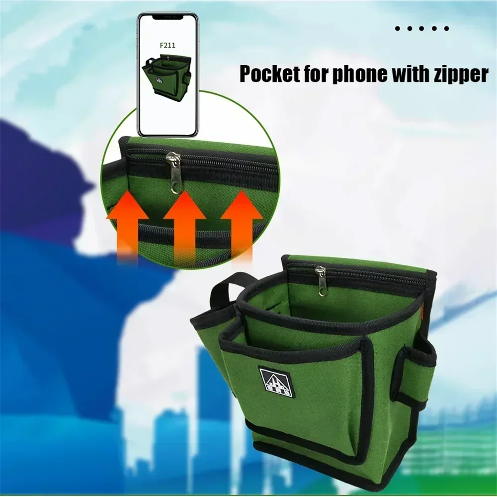 2024 High Quality Waterproof Storage Tool Electric Drill Nailer Canvas Tool Bag Pouch Electrician Work Tools Organizer Bag