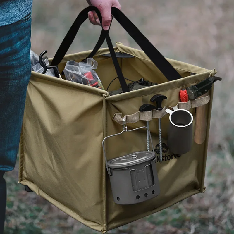 

Camping Storage Bag with Handles Tool Tote Bag Collapsible Tactical Bags for Outdoor Garden Tool Bag Picnic Trunk Organizer