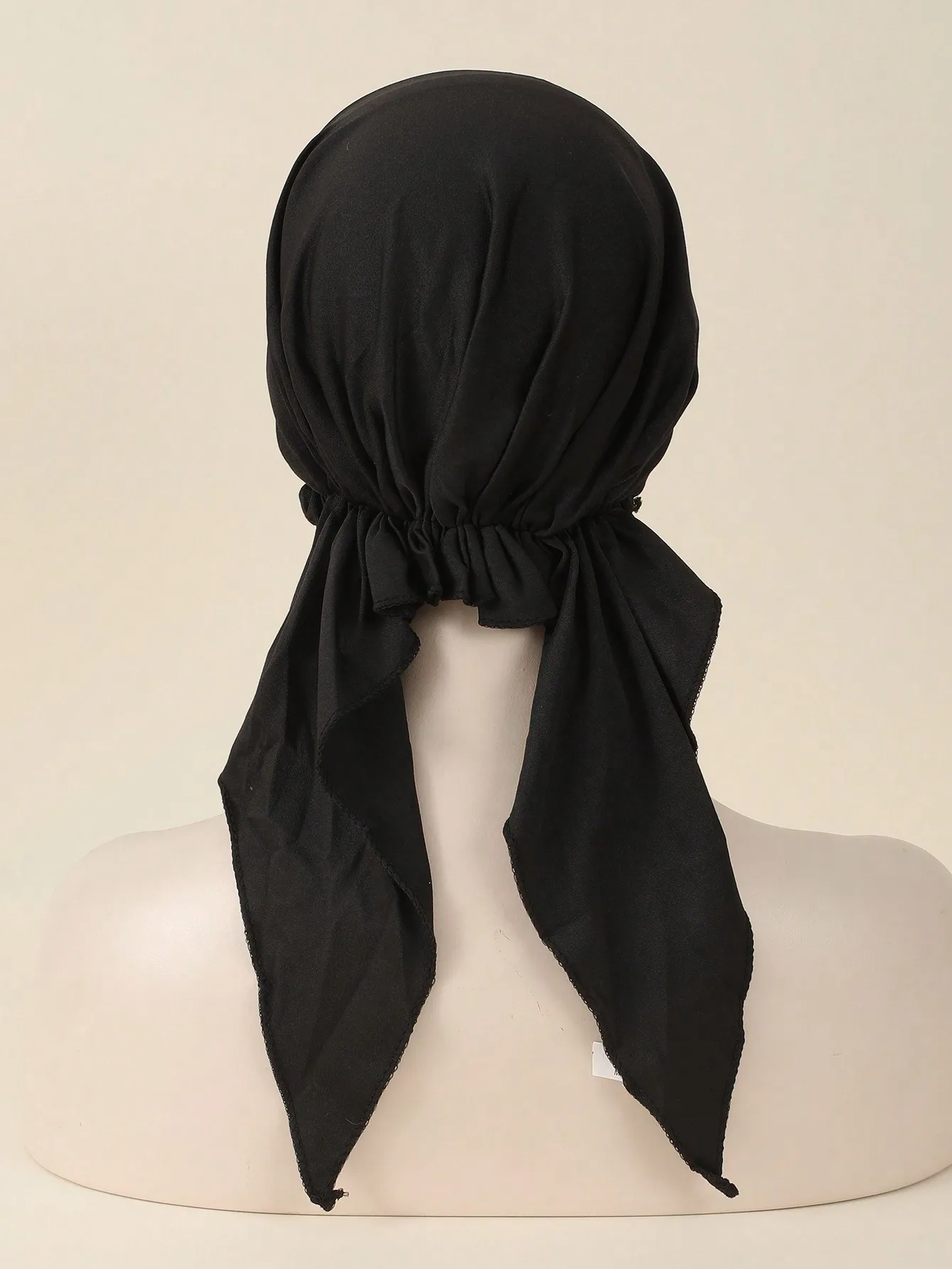 

1pc Casual Solid Color Long Tie Up Base Cap, Suitable For Daily Use Sleep Bonnet,Summer,Beach,Hat
