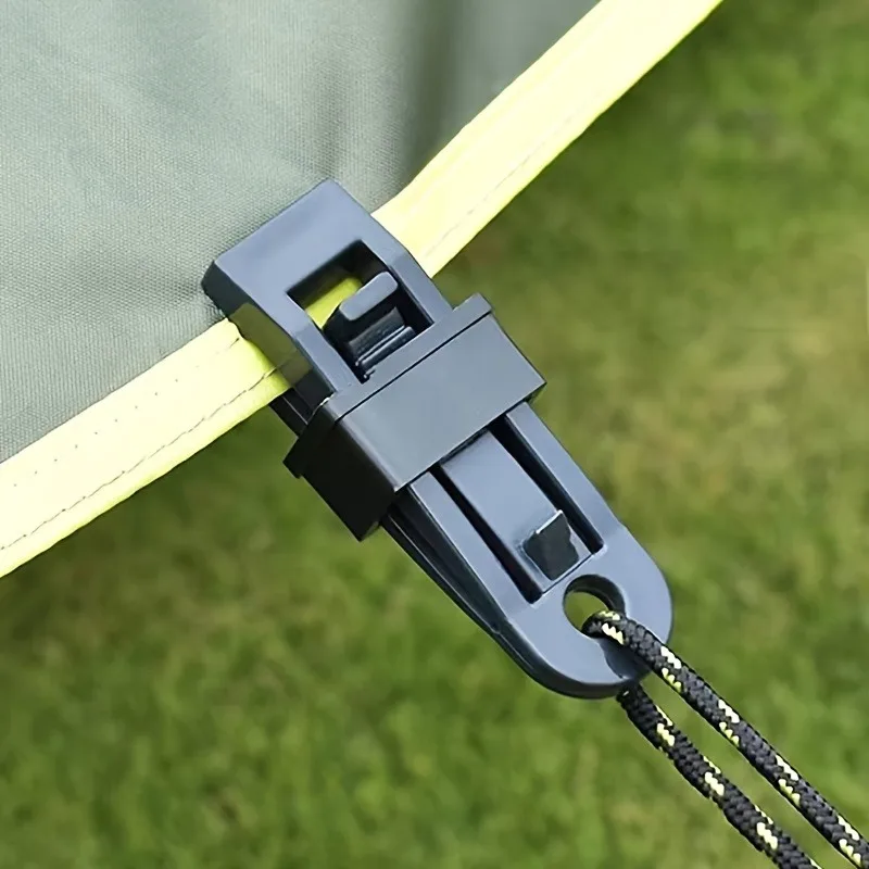 Adjustable Shade Cloth Plastic Clips Windproof Rope Buckles Fixing Buckle Tent Pegs for Outdoor Camping Canopy Accessories