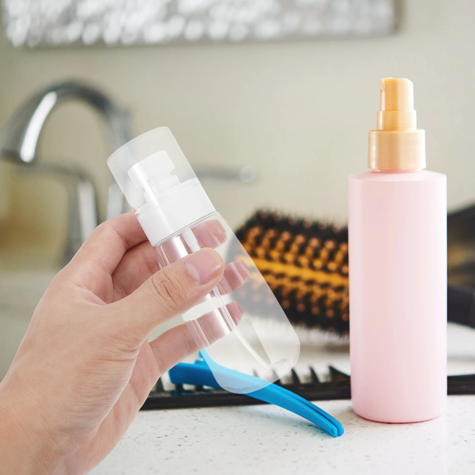 

6 Pcs Travel Bottle Perfume Mini Face Wash Cleasing Milk Body Lotion Container Pet Oil Size Empty Bottles Hair Spray