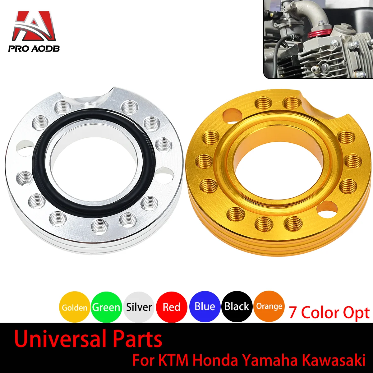 Moto 28mm CNC Carb Carburetor Inlet Manifold Adjuster Universal Flange Spinner Plate Adaptor For KTM Honda Yamaha Kawasaki ATV