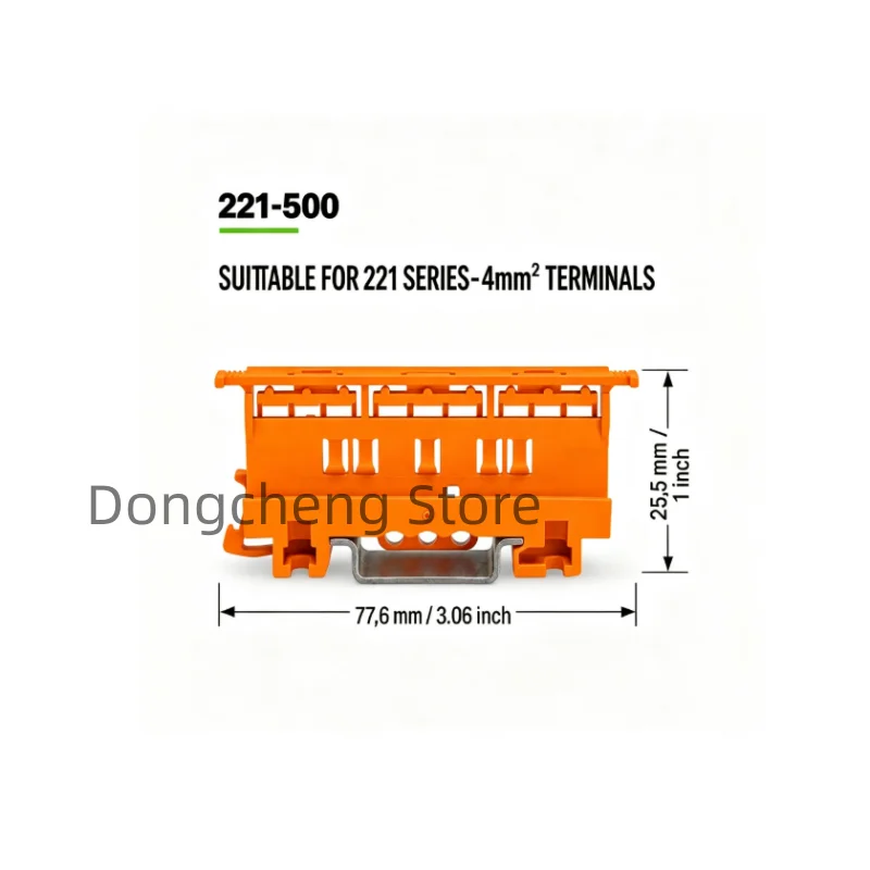 10pcs/lot 221-500 rail mounting bracket; Suitable for DIN-35 screw installation (supports 221-412/413/415/482/483/485)
