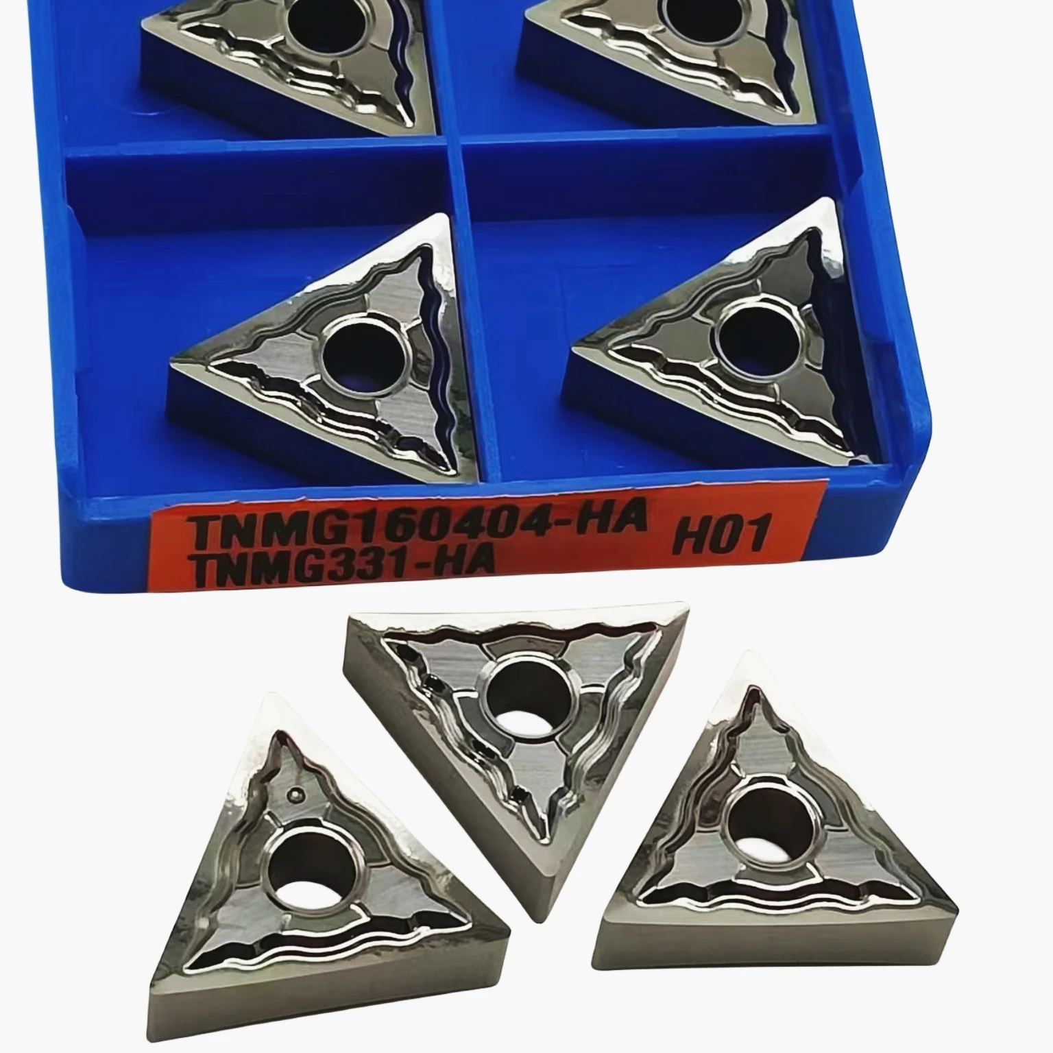 TNMG160402-HA sisipan aluminium H01 Tools Turning alat pembalik untuk mesin bubut AL CNC 10 buah pemotong pelat H01