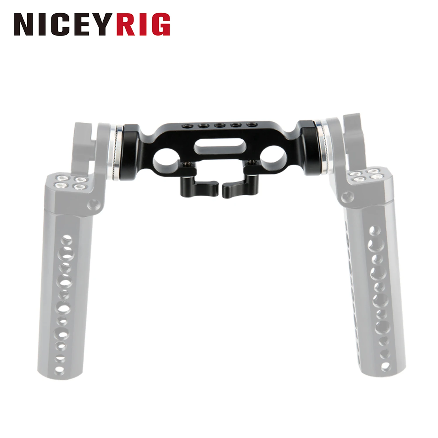 NICEYRIG 15mm Dual Rod Clamp with Rosette ARRI Style M6 Thread31.8mm for Camera DSLR Shoulder Rig Support System