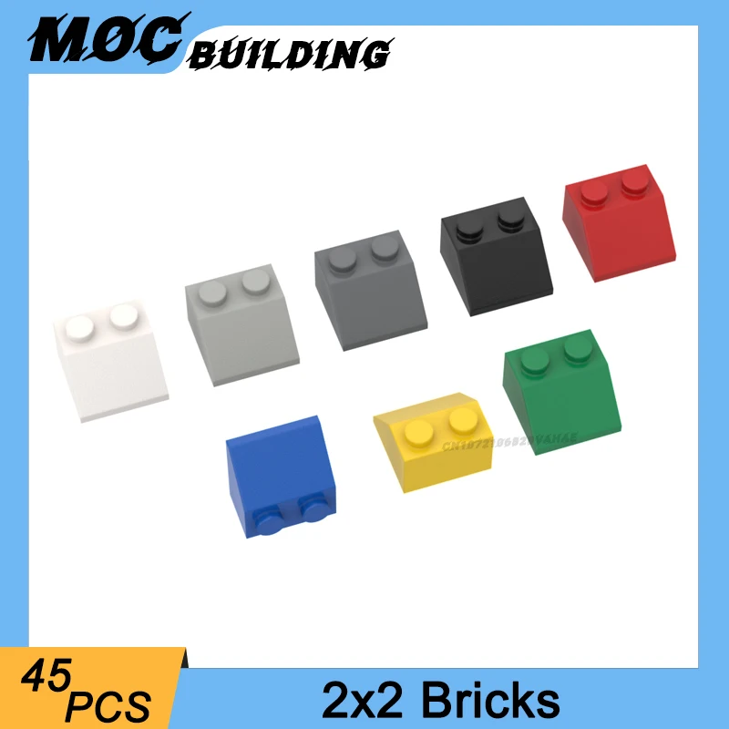 

45PCS Assembles Particles 3039 Slope 45 2x2 Bricks Building Blocks Parts DIY Assembly Educational Toys For Children Kids Gift