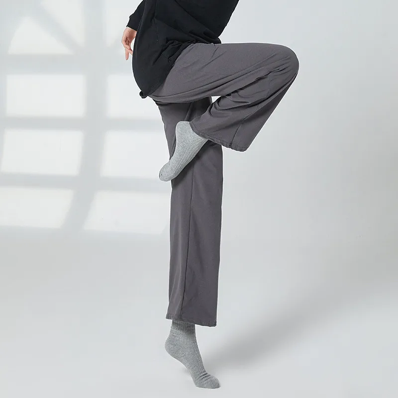 

Modern dance practice clothes loose dance pants men's and women's same long pants straight wide-leg