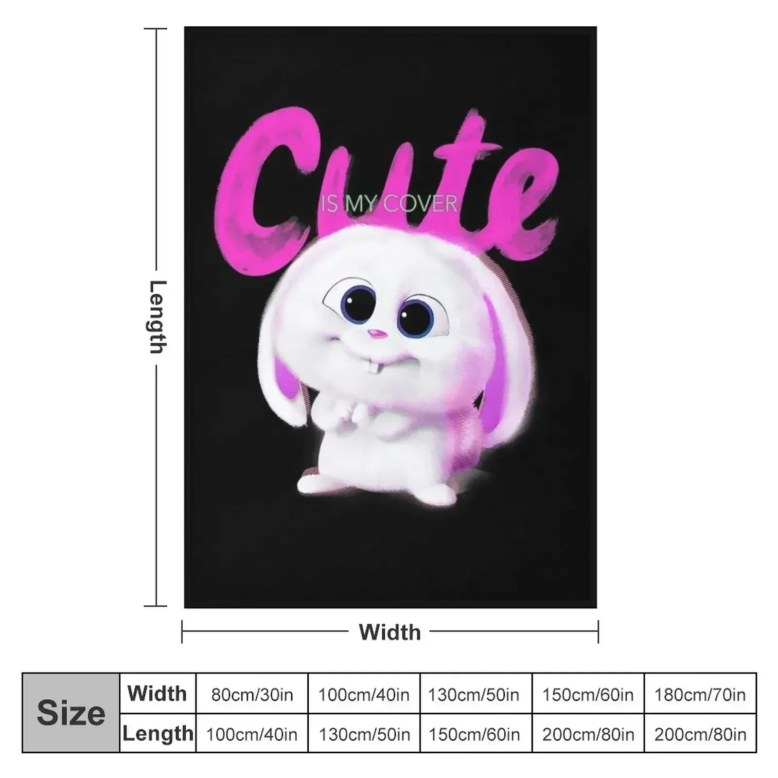 New The Secret Life of Pets 2 Snowball Cute Is My Cover Throw Blanket Loose Giant Sofa Flannel Blankets