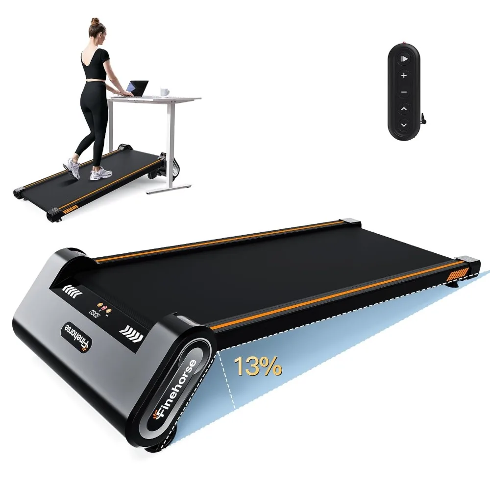Walking Pad Treadmill 13% Auto Incline Under Desk 6-Level 2.5HP Portable Home 330LBS LED Remote Control, Custom