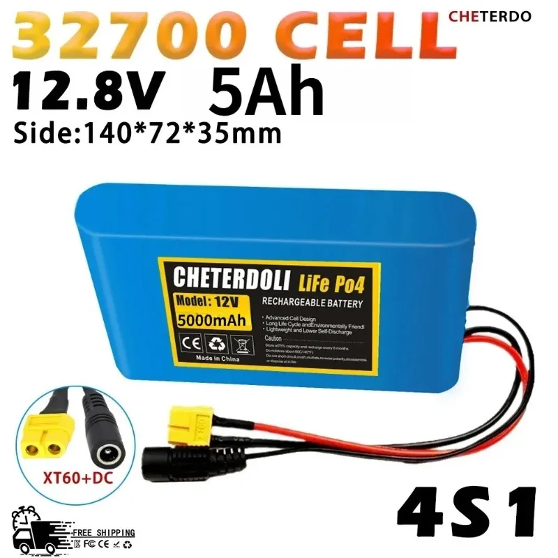 

2026 Upgraded 12.8V LiFePO4 32700 Battery Pack 5Ah-15Ah with BMS for Marine, Outdoor, RV & Off-Grid Use