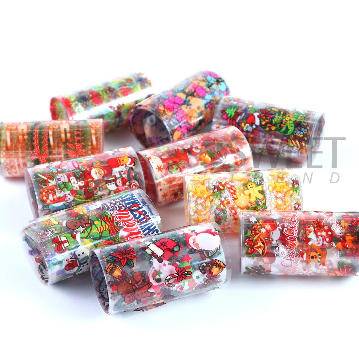 10 قطعة/صندوق الشتاء رائعتين عيد الميلاد سلسلة مسمار نقل رقائق شجرة عيد الميلاد سانتا الأيائل ندفة الثلج السماء المرصعة بالنجوم ورقة 2026 ديكور المتزلجون