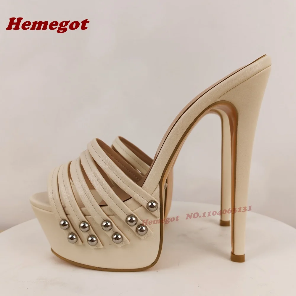 برشام قطع منصة النعال المفتوحة تو الخنجر الكعوب شبشب صيفي للنساء رصع الانزلاق على 2025 المدرج الجديد الأحذية الفاخرة #1