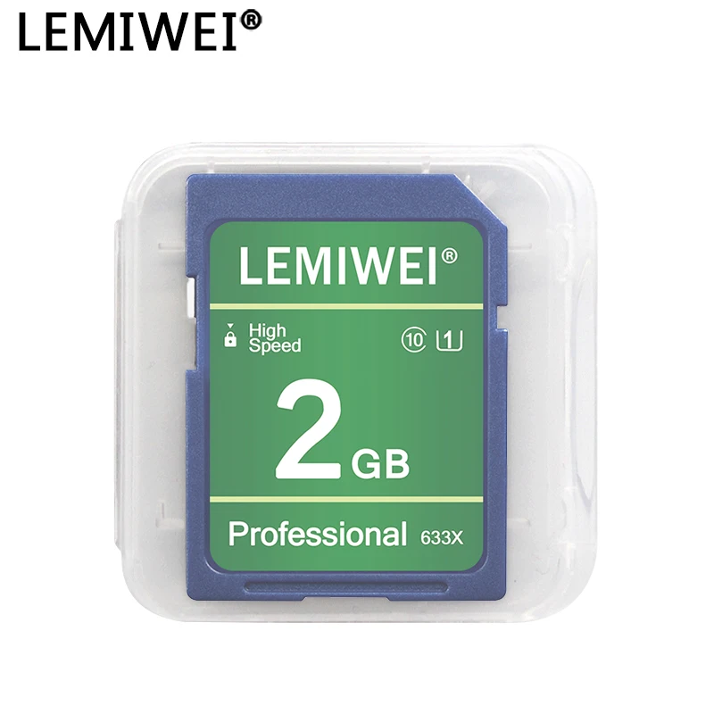 Высокоскоростная SD-карта LEMIWEI, 256 Мб, 512 МБ, 1 ГБ, 2 Гб, профессиональная SD-карта памяти класса 10 U1 для камеры