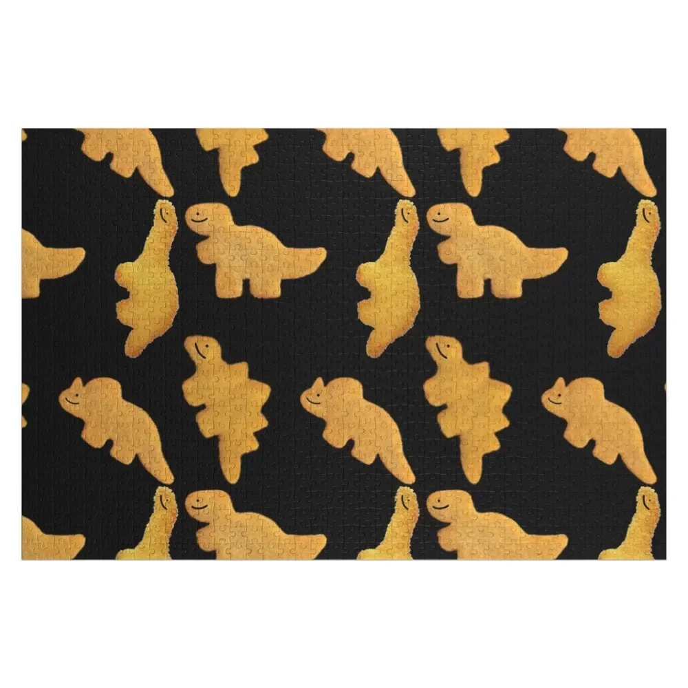 

Happy dino chicken nuggets Jigsaw Puzzle Wood Animals Customized Gifts For Kids Puzzle