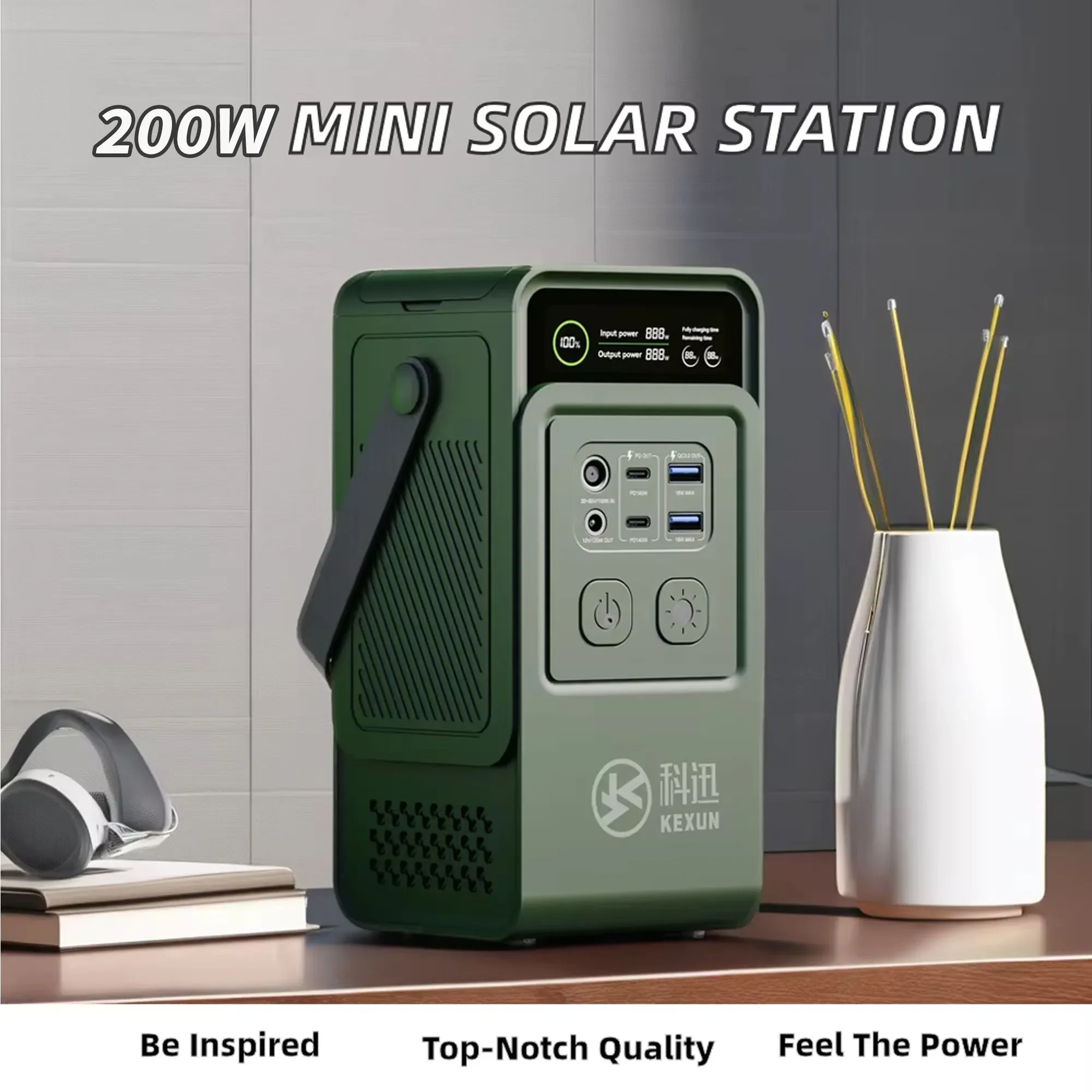 200W Mini Solar Power Station Bidirectional Supply RV Port  Generator