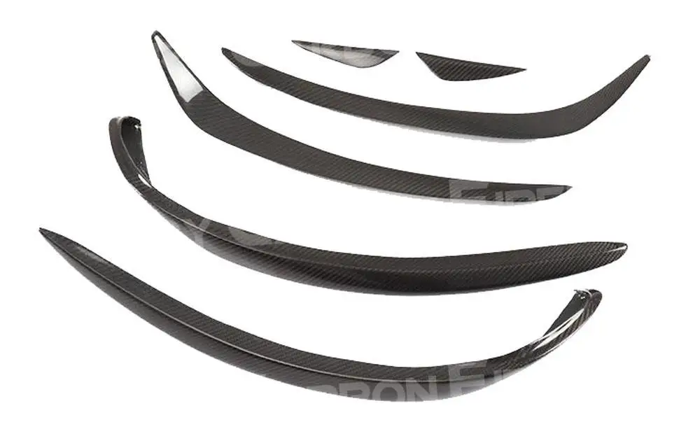 

Front Fog Lamp Air Knife Trim Carbon Fiber Splitter Decoration Strips For Benz CLA Class W117 C117 CLA200 CLA220 2017 2018 FRP