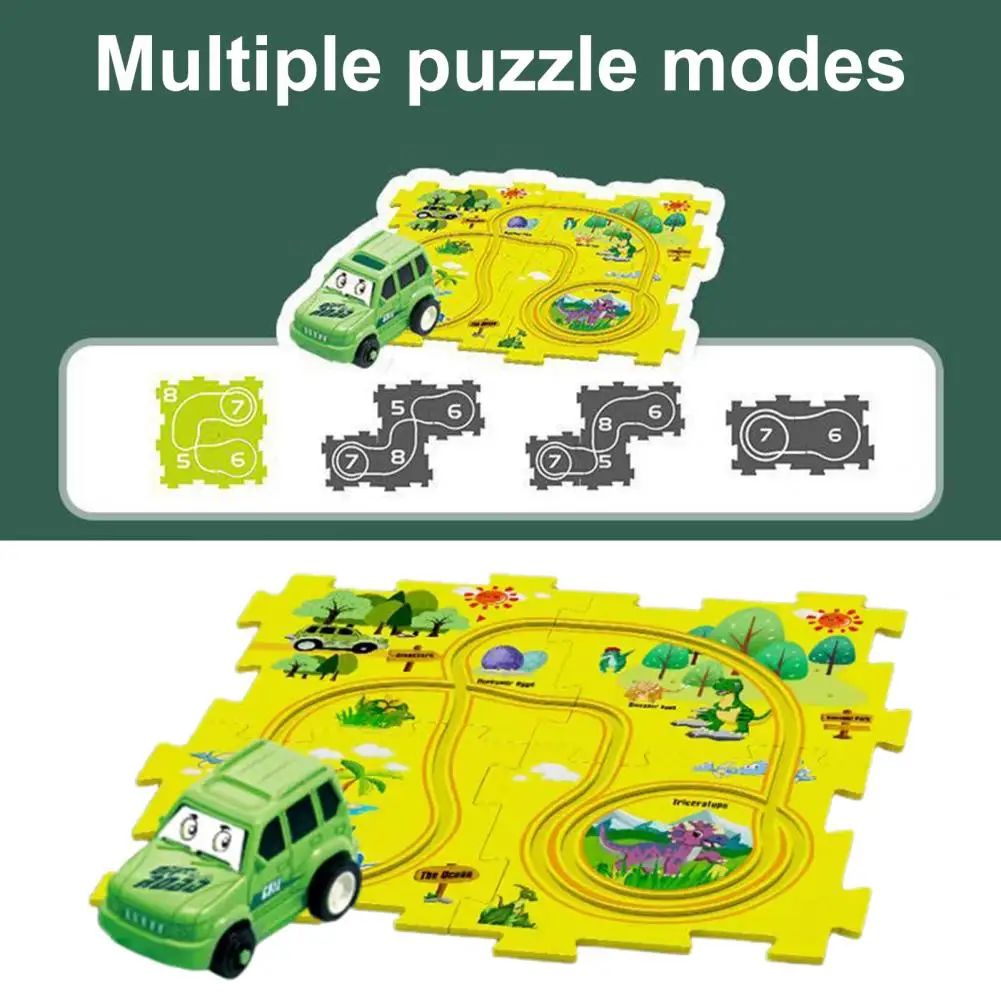 Ensemble de jouets de voiture de piste de puzzle pour des enfants, jeu de logique de teaser de cerveau, apprentissage alth