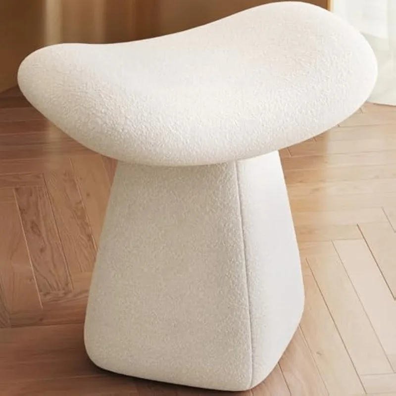 

Saddle Makeup Stool, Modern Footrest, Entryway Shoe Stool, Upholstered Ottoman, Ergonomic Design for Dressing Tabl