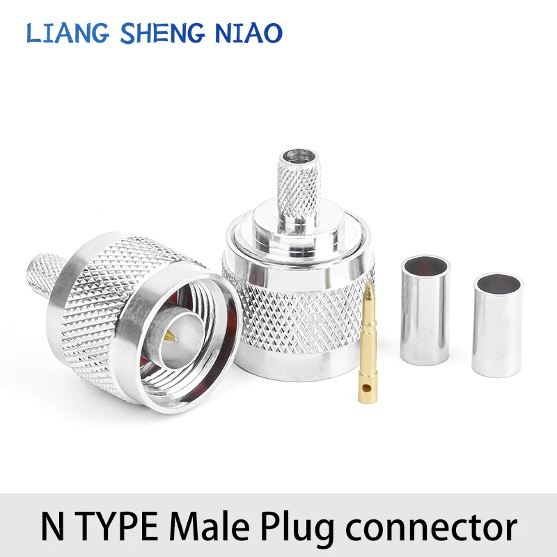 Conector RF L16-J-5 N-C-J-5 N cabeça macho crimpagem 50-5/LMR300 e outros cabos