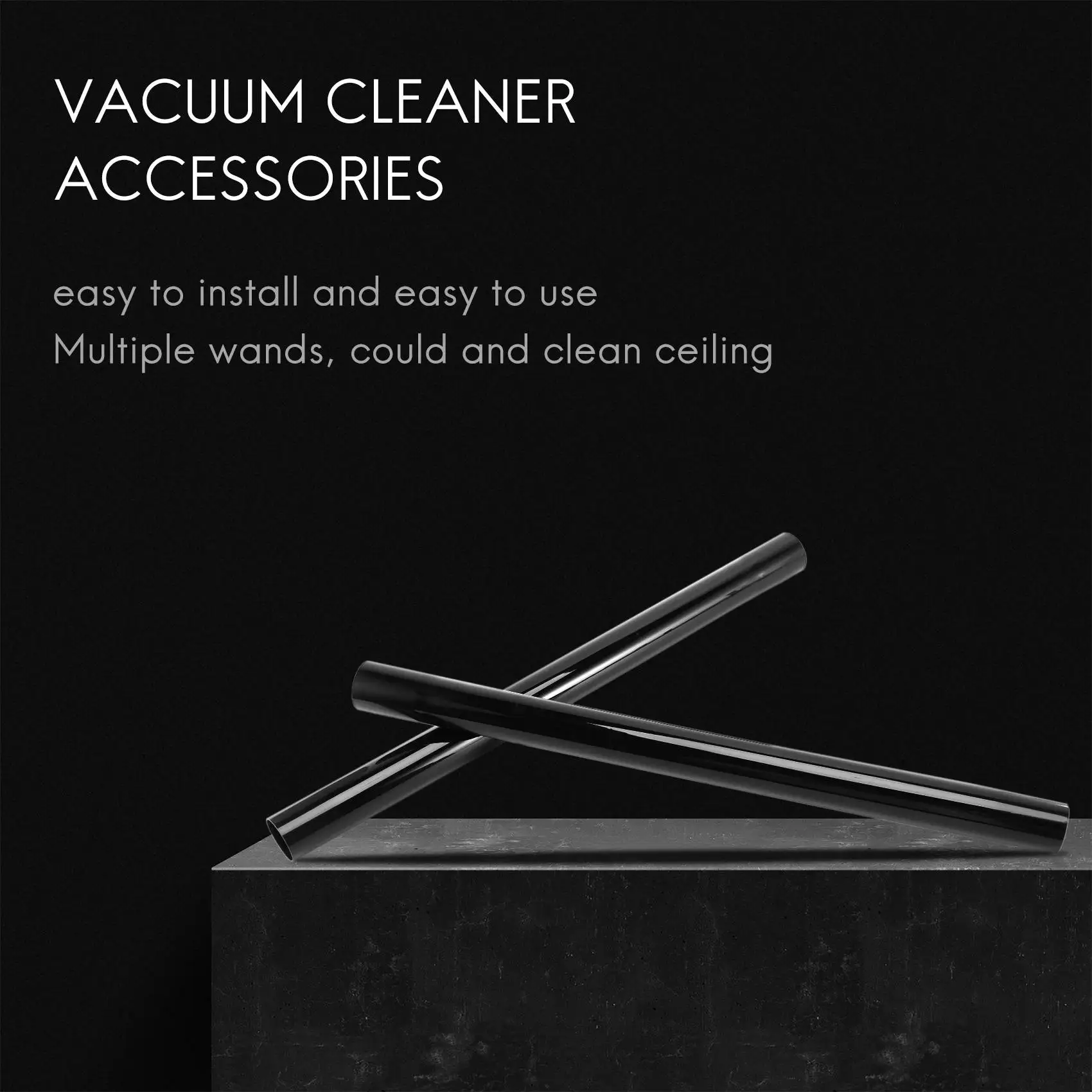 A17G 3Pcs Vacuum Cleaner Extension Wands, Vacuum Cleaner Accessories, 32mm Inner Diameter Vacuum Hose Plastic Wand Pipe