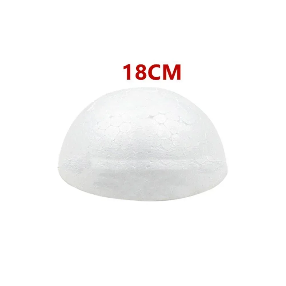 Polystyrene-Styrofoam Foam Half Ball Hemisphere DIY Accessory Handmade For Wedding Party Celebration Decor Craft DIY 15-25cm