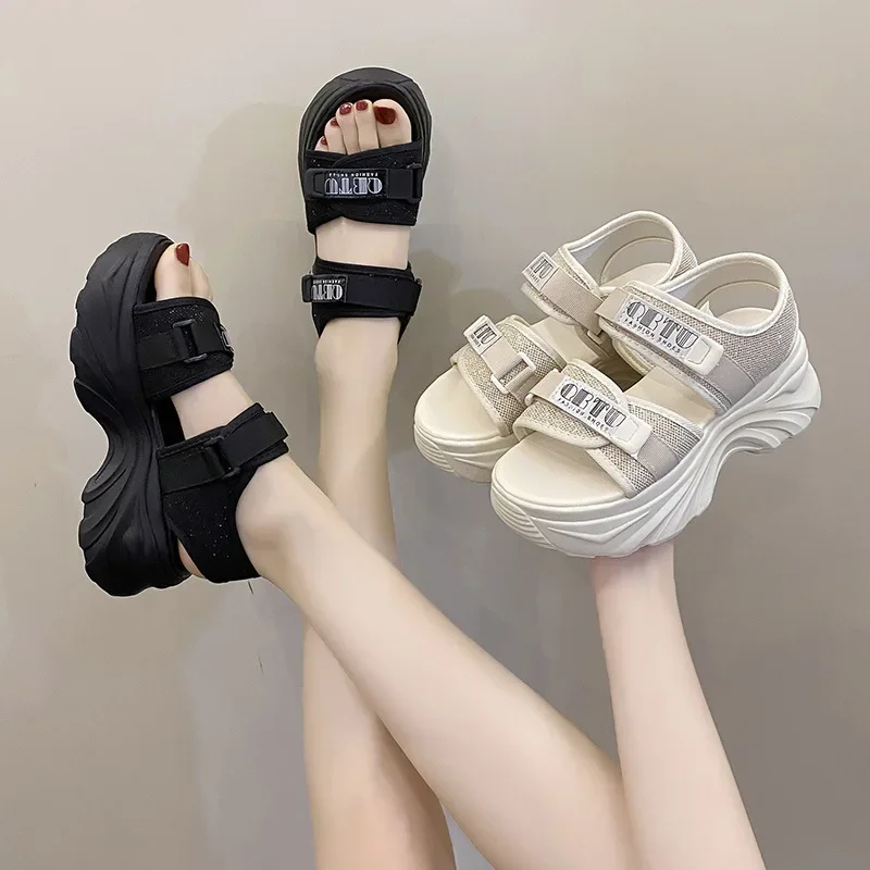 2023 Summer New Sports Sandals for Women Flat Bottomed Beach Shoes Thick Soled Casual Women Shoes Sandalias De Mujer