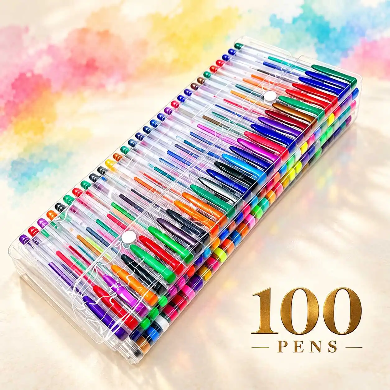 100pcs Metallic Glitter Gel Pens for Cards and Scrapbooks