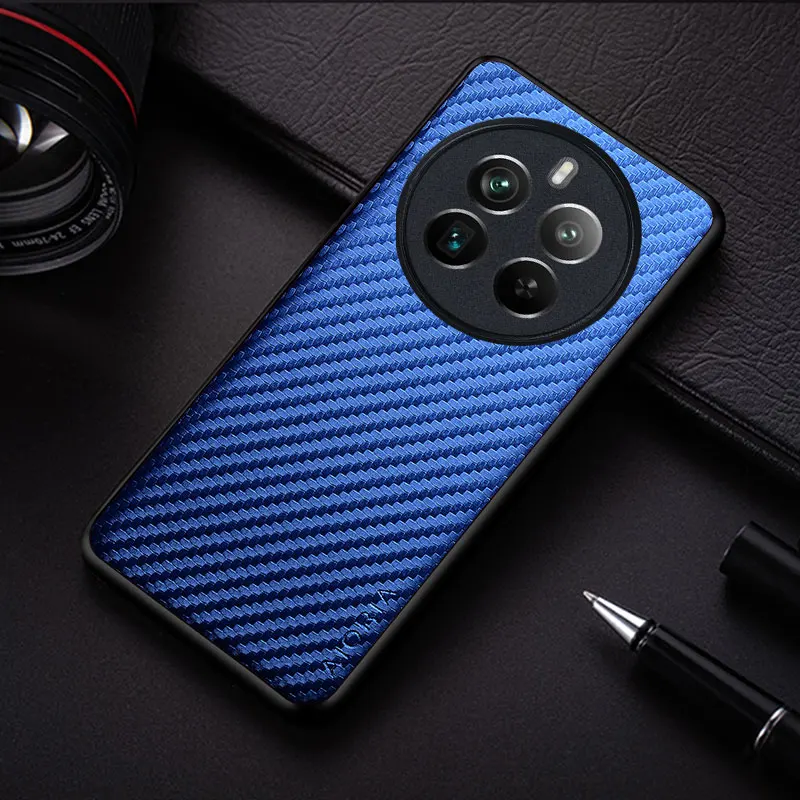 เคสบางกันกระแทกคาร์บอนไฟเบอร์สำหรับ Realme 12 Pro PLUS 5G เคสโทรศัพท์ป้องกันตัวทุกส่วนของเครื่องกันลื่น