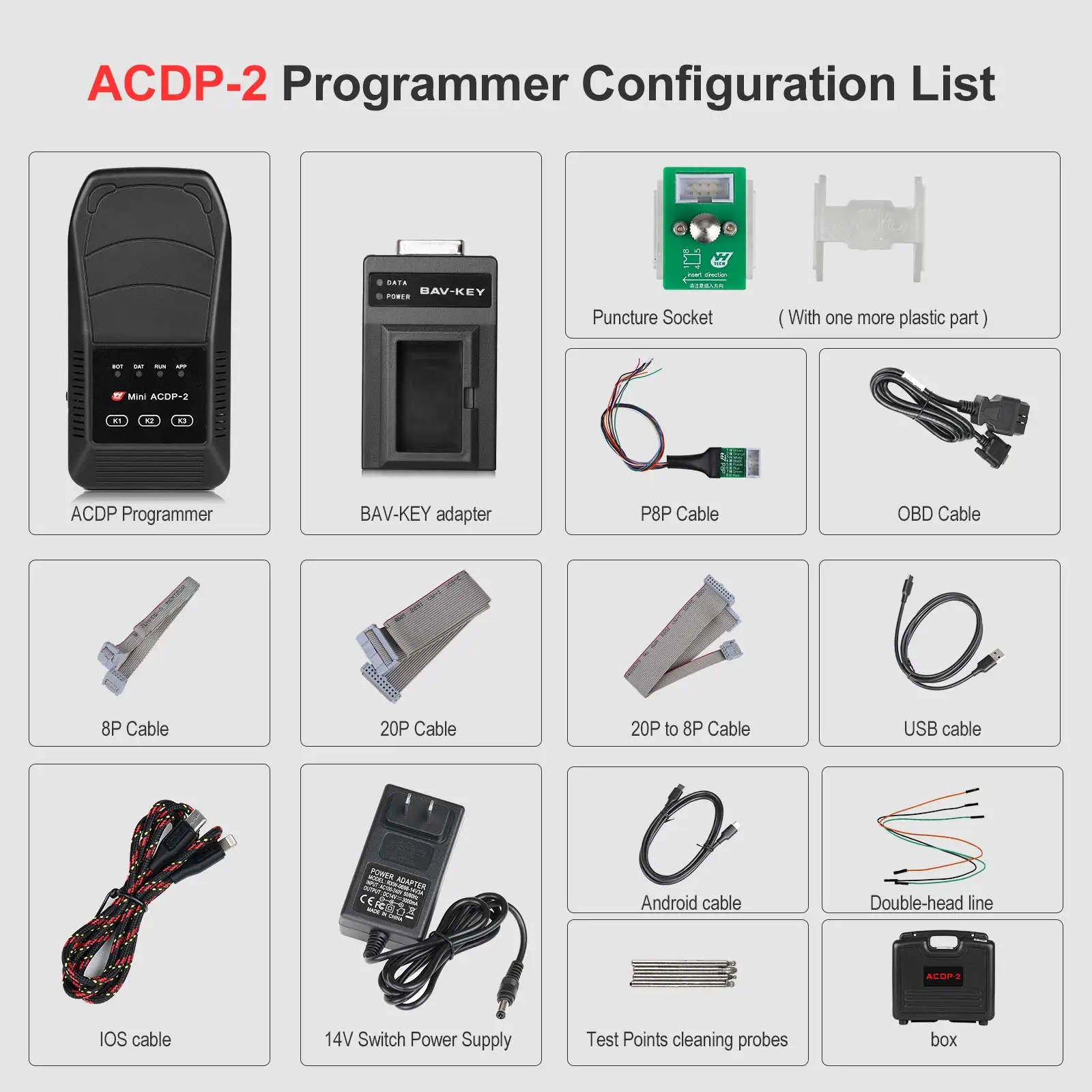 New Yanhua Mini ACDP 2 Key Programming Master Basic Module Supports USB and Wireless Connection No Need Soldering