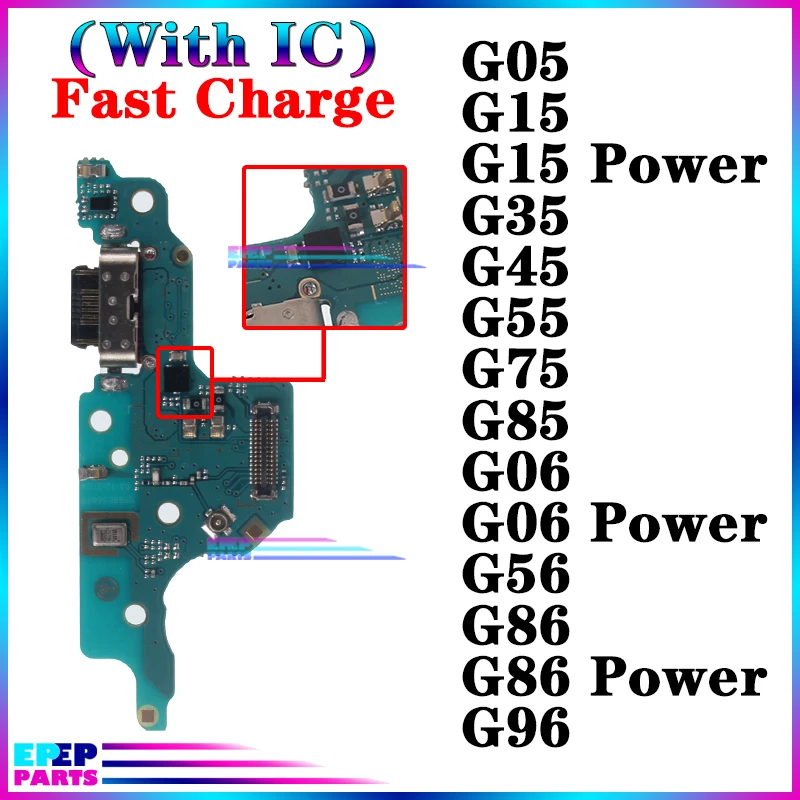 

Usb Dock Charger Ports for Motorola Moto G05 G15 G55 G45 G35 G75 G85 G06 G06 G56 G86 G96 Power Charging Board Module