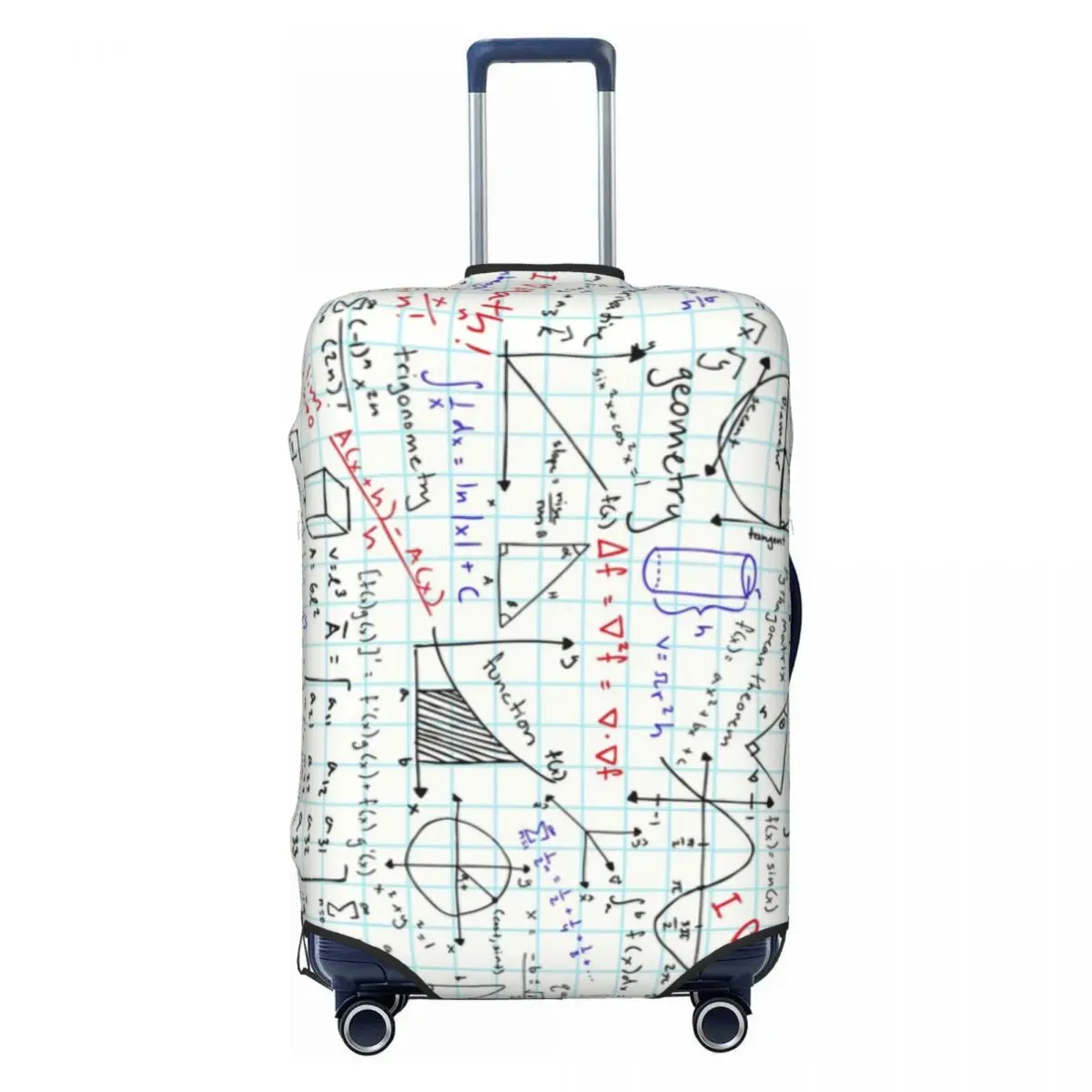 

Чехол для дорожного багажа с математическими заданиями на заказ, эластичный чехол для багажа для учителя компьютерщика, защитный чехол для чемодана, подходит для 18-32 дюймов