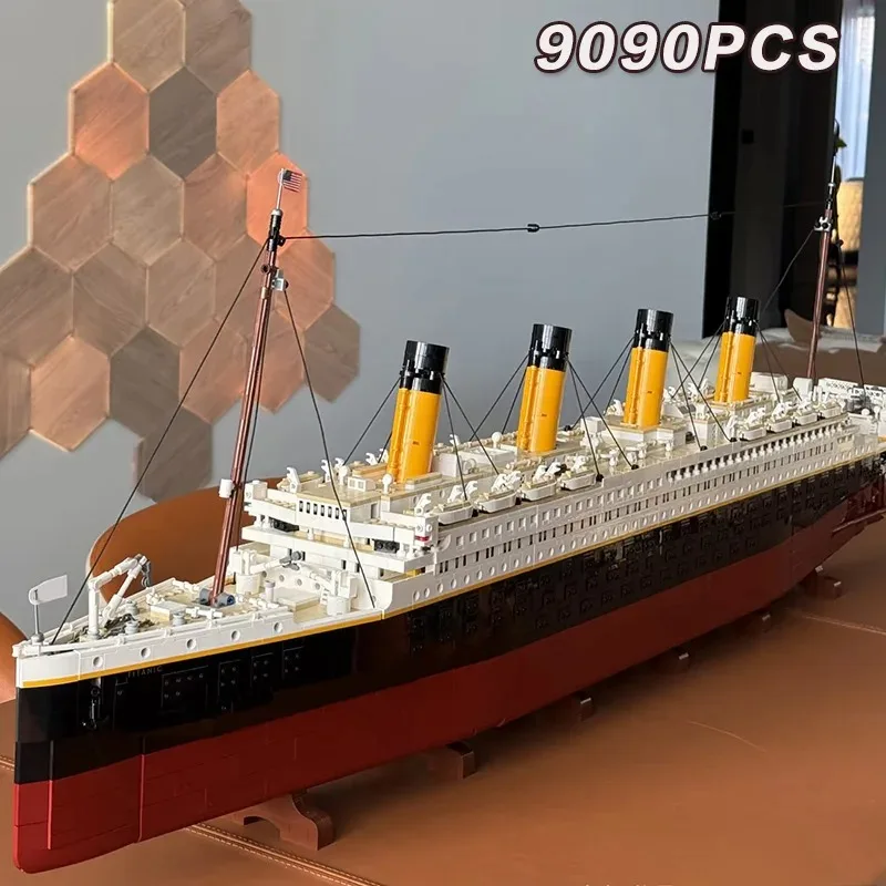 9090 قطعة 10294 تيتانيك اللبنات MOC عرض نموذج الطوب كروز قارب باخرة ألعاب جنسية الأطفال أطفال هدايا عيد الميلاد