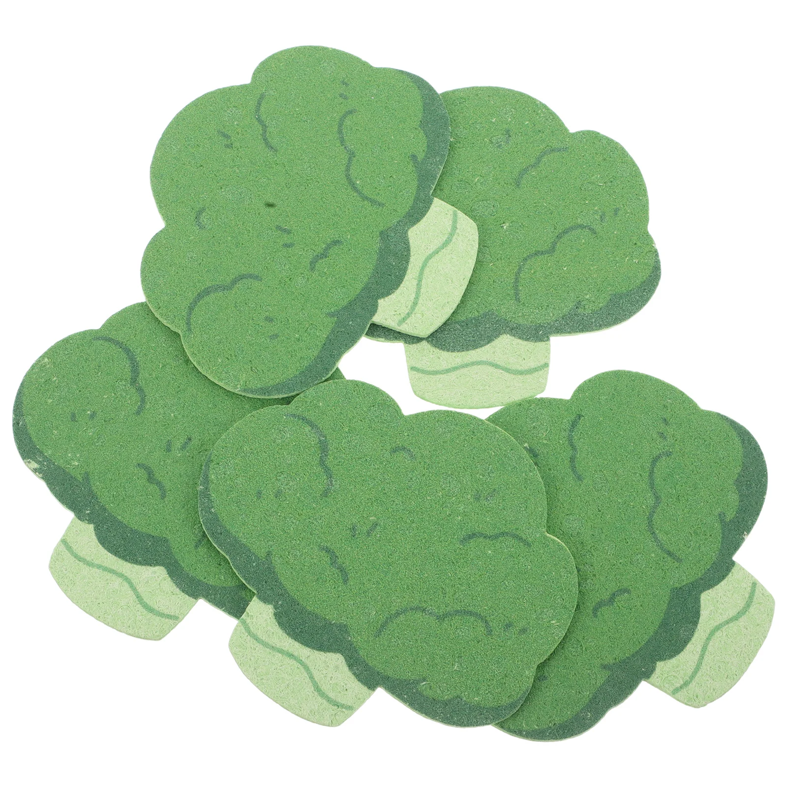 

5Pcs Bath Sponge Cartoon Broccoli Shaped Gentle Exfoliating Sensitive Skin Shower Body Scrubber Quick Washer
