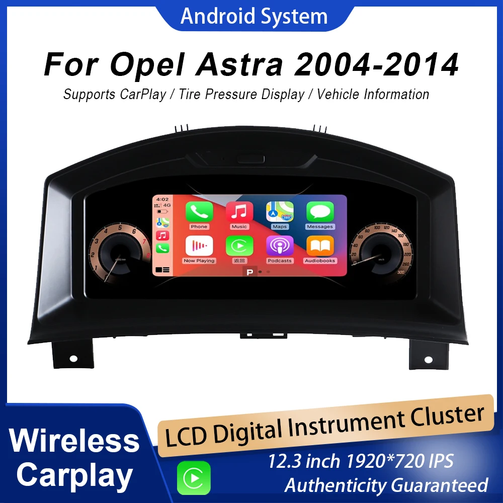 Digital Instrument Cluster  For Opel Astra 2004-2010 Speedometer 12.3”HD screen /1920*720/2S Fast Boot/Plug and Play