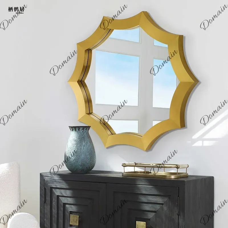 VJ BJ Full Length Wall Mounted Mirror Distortion-Free Ice Block Style Memphis Vintage Dressing Mirror For Bedroom