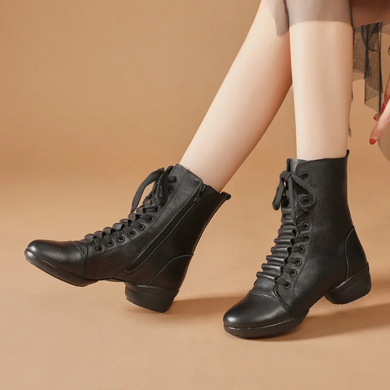 Women High Quality Dancing Boots Women Jazz Dance Shoes Soft Women's Ballroom Modern Dancing Shoes Ladies Dance Boots Sneakers