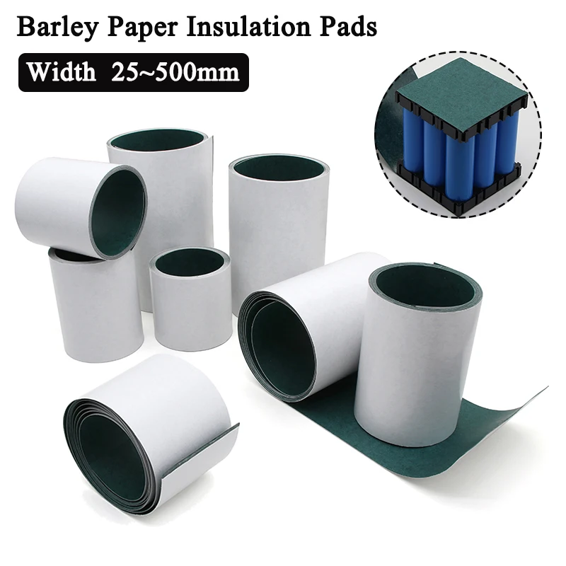 

1/3/5M 18650 Li-ion Battery Insulation Gasket Barley Paper Green Pack Cell Adhesive Glue Fishing Tape Insulated Isolator Pads