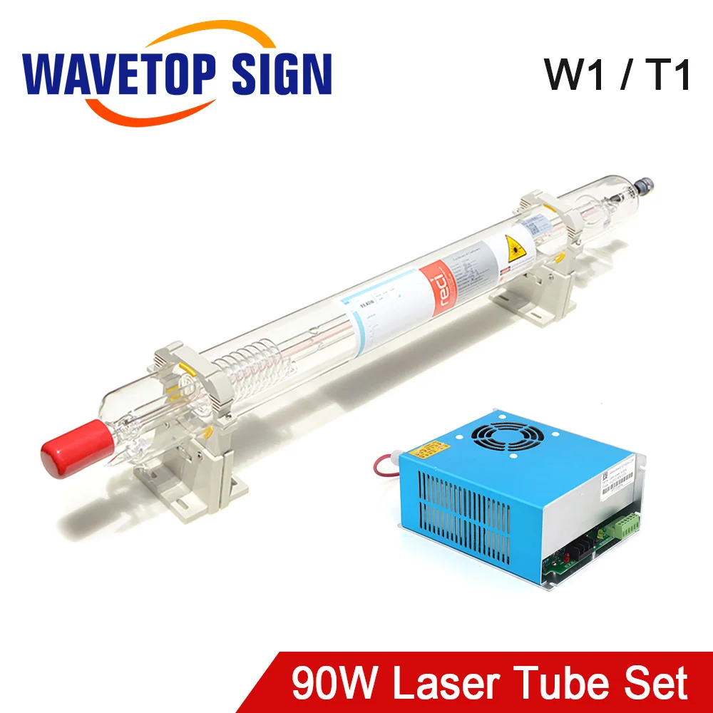 WaveTopSign RECI W1/T1 75W-90W W2/T2 90-100W Co2 Laser Tube Dia.80/65mm Laser Power Supply HY-DY10 for Co2 Laser Cutter Machine