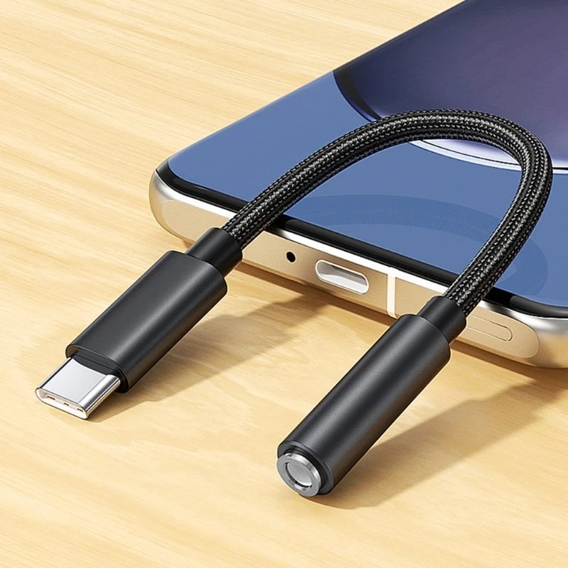 Y1UB USB C to 3.5mm Auditory Cable, Braided and Flexible for Easy Connection