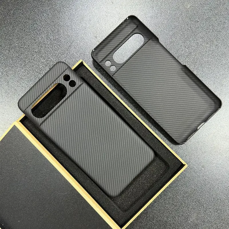 Imagem -02 - Telefone Kevlar para Google Pixel 8pro Fibra Aramida Case Fibra de Carbono Tampa Traseira Luxo 600d Case de